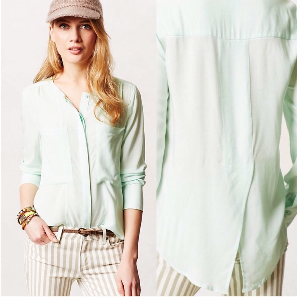 Maeve Anthropologie Clara Button Up Blouse